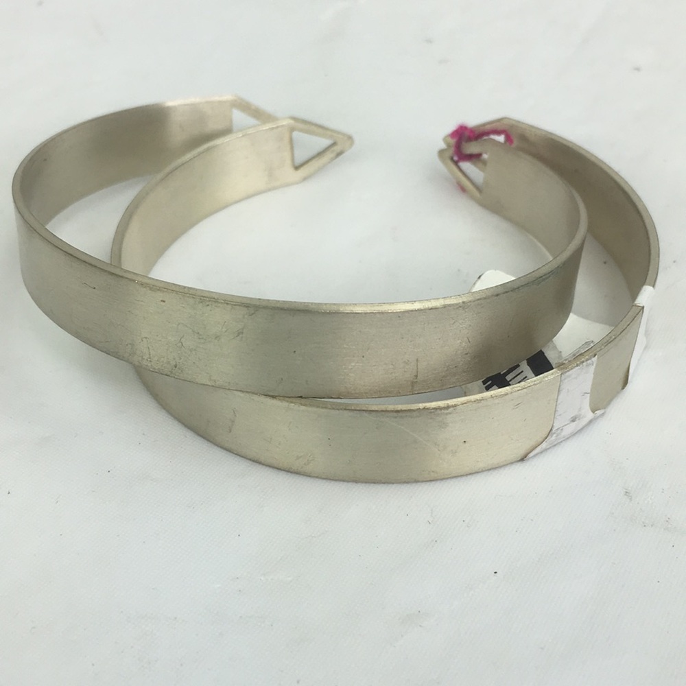 New Free people silver tone arm cuff set of 2